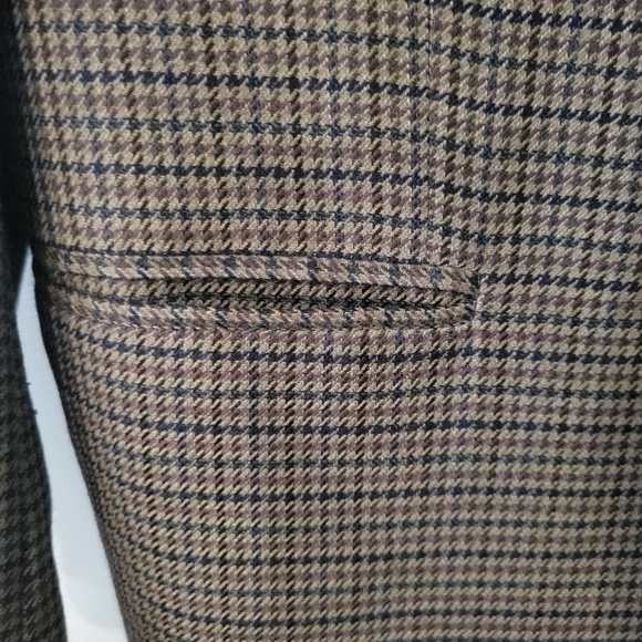 Lauren Ralph Lauren Men's Houndstooth Preppy Wool Blazer Suit Jacket. Size 40S - Picture 3 of 10